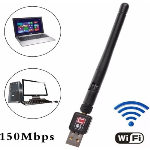 150M Wireless Network Card Desktop Computer Wifi Receiver Mini Usb Wireless Adapter with Antenna