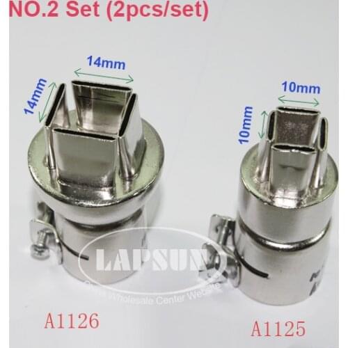 2 pcs/Lot Universal Nozzle Soldering station Hot Air Stations Gun Nozzles for 858 858A 858D 868 878 898
