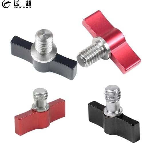 2Pcs Stainless Steel 304 Camera Screw Adjustable Handle Wrench M6 1/4 3/8 Thread L-Type Dual Wings Adapter DSLR Camera for GoPro