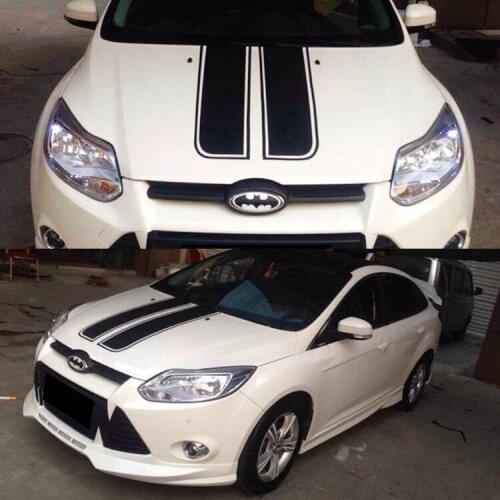 Car Decals Dural Racing Outline Stripes for Focus Vinyl Hood Rear Stickers ZC699
