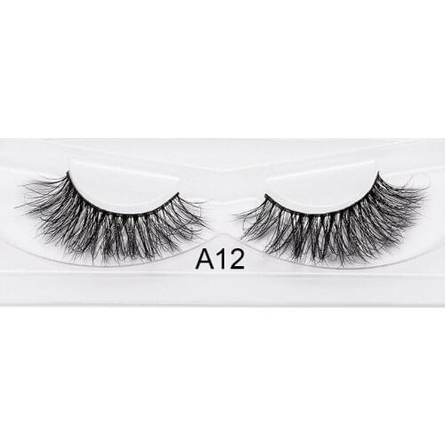 ISEEN 1 pairs 10-15mm 8D Mink Lashes Natural Long False Eyelashes Volume Fake Lashes Makeup Extension Eyelashes maquiagem