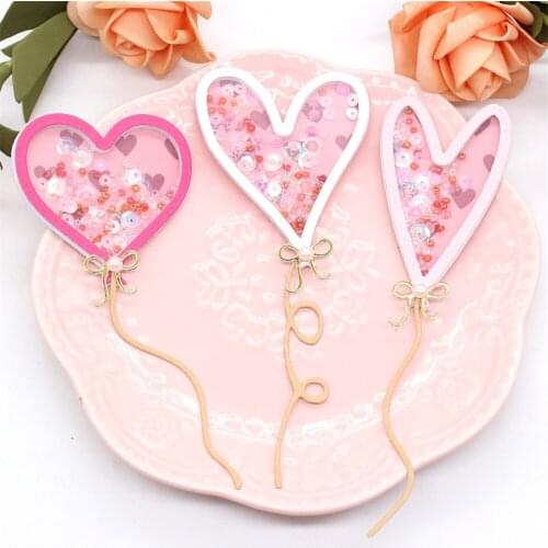 KSCRAFT Heart Balloon Shakers Metal Cutting Dies Stencils for DIY Scrapbooking Decorative Embossing DIY Paper Cards