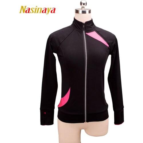 Customized Figure Skating Jacket Zippered Tops for Girl Women Training Competition Patinaje Ice Skating Warm Fleece Gymnastic 14