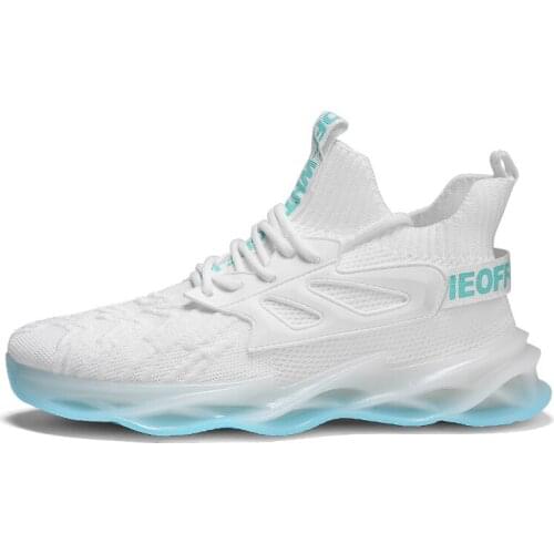 Summer Lightweight Mens Running Shoes Fashion Explosion Platform Sports Casual Tide Shoes Flying Woven Jogging Casual Shoes