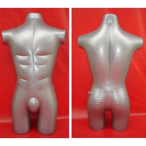 Wholesale 94CM Inflatable male mannequin toroso mens models,Inflatable shooting mode maniqui for clothes,upper body,A487