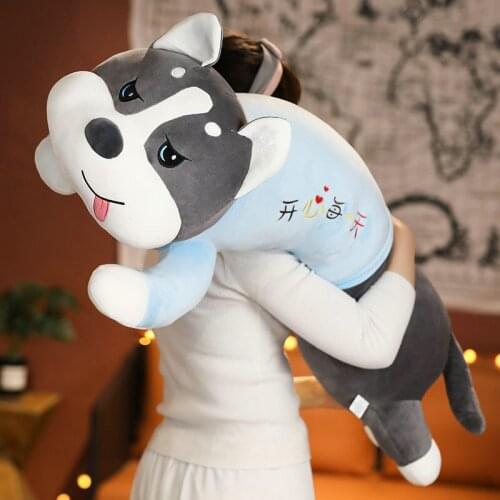 100/120cm Lifelike Husky Dog Plush Toy Simulation Stuffed Animal For Children Soft Baby Doll Kids Girl Lovely Birthday