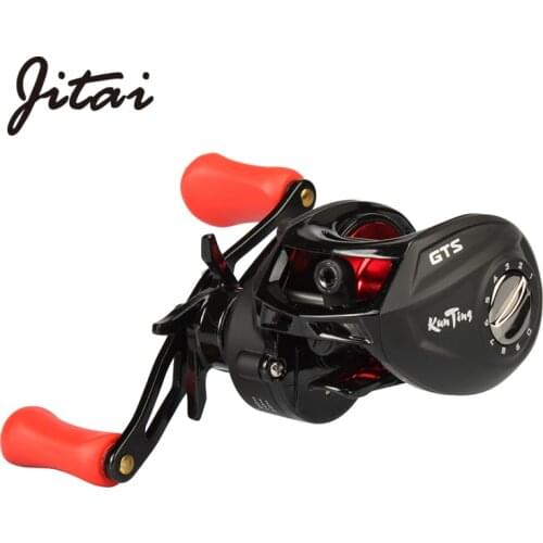 JITAI Baitcasting Fishing Reel 12BBs Stainless Steel 8KG Carbon Drag Carretilha de pesca Coil Wheels Colored Knob Carp Lure fish