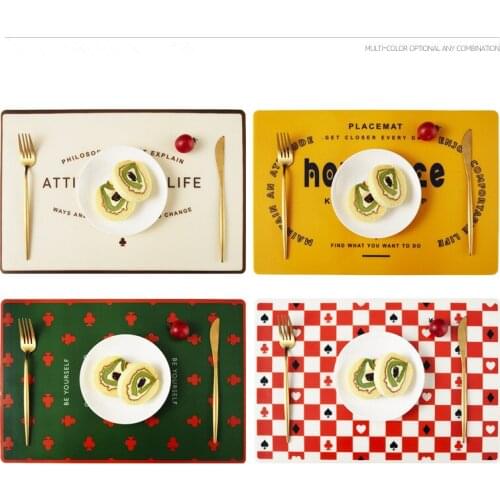 Potholder Western Napkin Customized Tableware Non-slip Waterproof Mat Anti-scald Table Mat