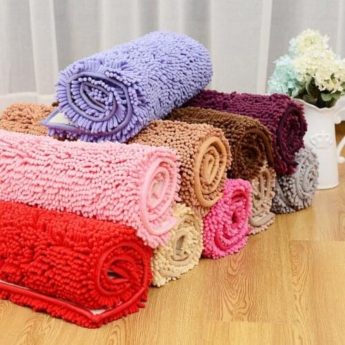 Chenille Mats Thicken Bedroom Kitchen Living room Carpet Microfiber Bathroom Door Mats Microfiber Bath Mat Soft and Comfortable