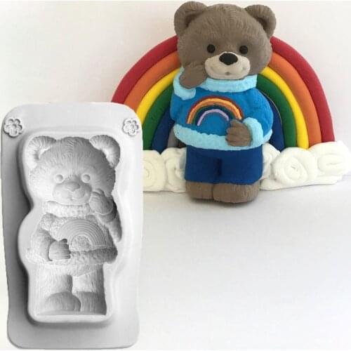 Bear Silicone Mold Fondant Mould Cake Decorating Tools Chocolate Gumpaste Molds, Sugarcraft, Kitchen Gadget