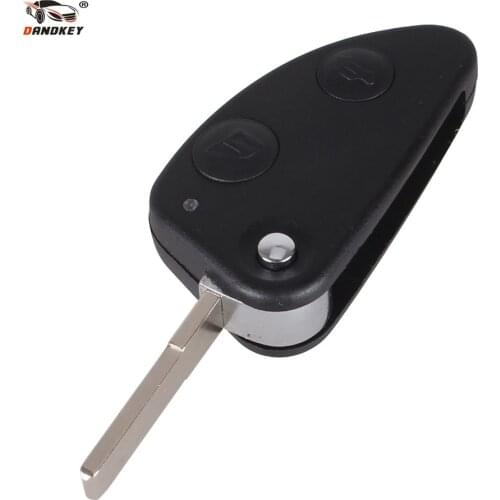Dandkey Replacement 2 Buttons Remote Car Key Shell Flip Folding Case Keyless Cover For Alfa Romeo 147 156 166 GT
