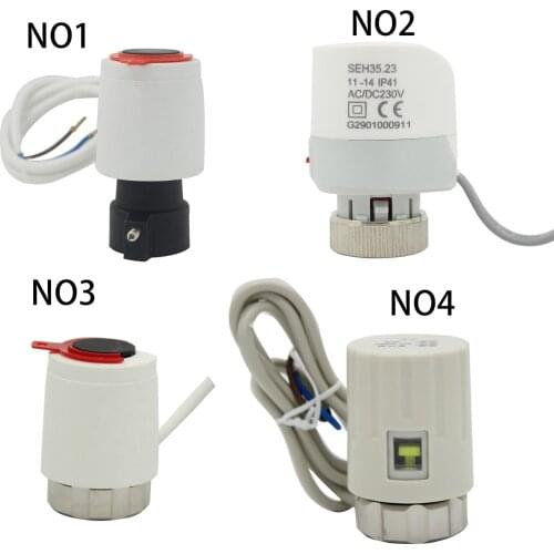 Thermoelectric actuator electric thremal drive motor head underflooring heating system for manifold plumbing