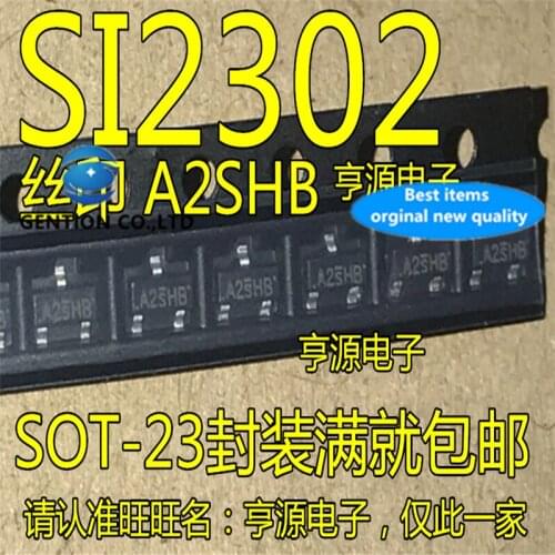20Pcs SI2302DS A2SHB SOT-23 N-channel FET in stock 100% new and original
