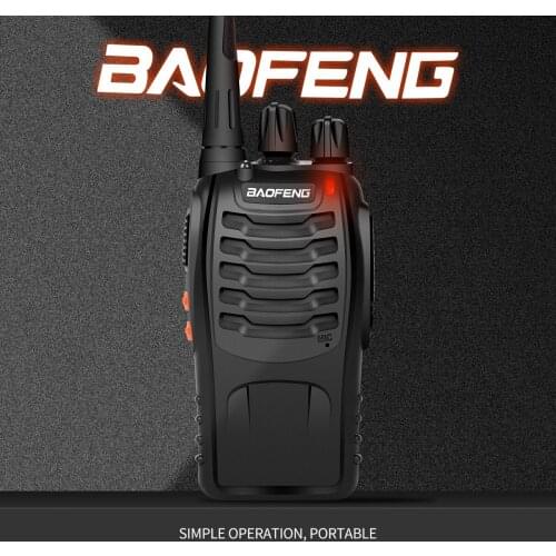 2Pcs/set BaoFeng BF-888S Walkie Talkie USB Charge Adapter With Earphone 16CH Long Range UHF 400-470MHZ Two-Way Radio