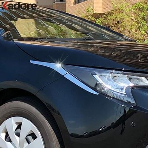 For Toyota Corolla 2019 2020 Hatchback Accessories Car Styling Car Headlights Eyelids Eyebrow ABS Trim Stickers Cover