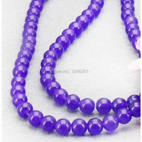 6mm Dark-Purple Chalcedony Clarity Beads Round DIY Beads Stone 15inch DIY Jewelry Making Design Wholesale For Women Girls Gifts