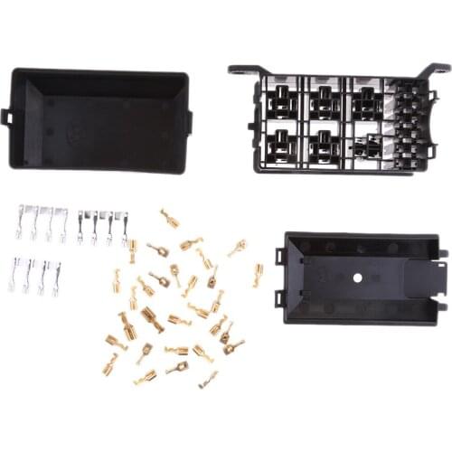 Car ATV Fuse Box 6 Relay Socket Holder 5 Road Kit For The Nacelle Insurance