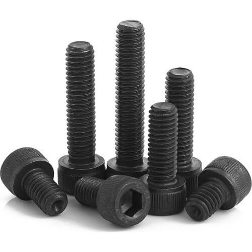 10-50pcs Hexagon Hex Socket Cup Head Screw Bolts M2 M2.5 M3 M4 M5 M6 M8 12.9 Grade Carbon Steel Allen Screw