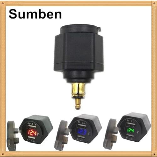 For BMW F 650 700 800 GS R1200GS / RT F800R Double USB Port Charge Adapter Digital Display F650GS F700GS F800GS R1200RT R1200R