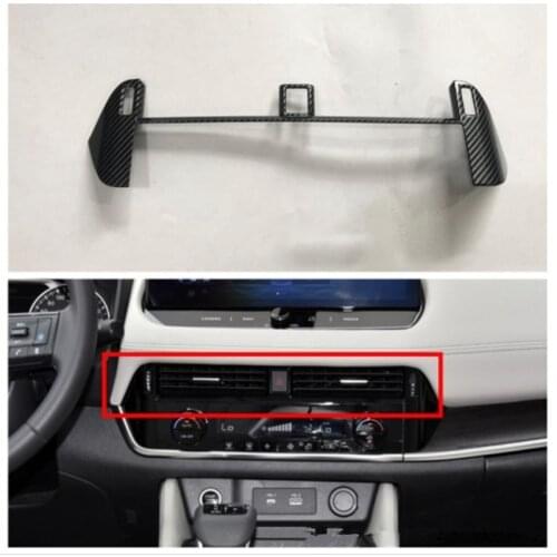 For Nissan X-Trail 2021 ABS Car Dashboard Center Air Outlet Frame Cover Trim Car Styling Sticker