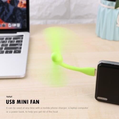 Mini Flexible Bendable USB Fan for Power Bank Laptop PC AC Charger Portable Hand Fan Computer Summer Gadget Radiator Air Cooler