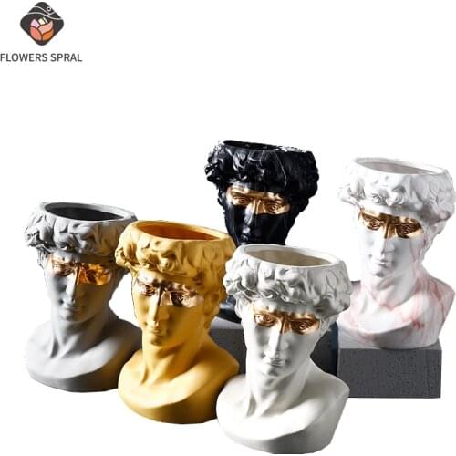 Creative Ceramic Flower Pot Succulent Plant Vase Modern Home Desktop Decoration Dried Flower Art Planting Flowerpot Hot Sale