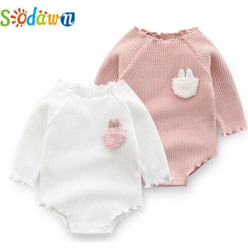 Sodawn Autumn And Winter Female Baby lovely Baby Onesie Ha Cothes Climb Childrens Clothing