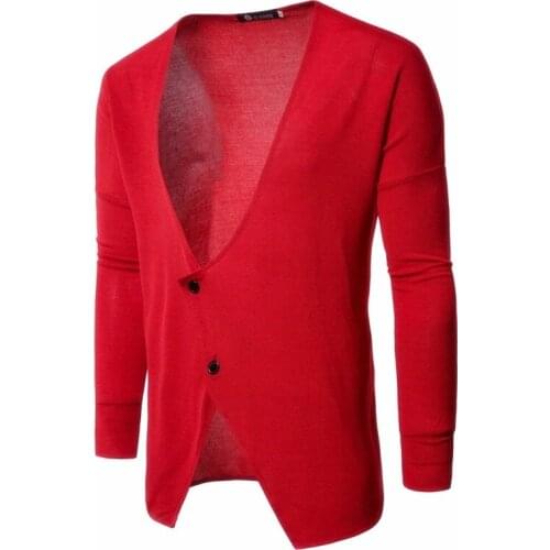 Hot-selling Mens Knitted Cardigan Sweater 2021 Spring And Summer Youth Casual Fashion Mens Loose Big V-neck Knitted Cardigan