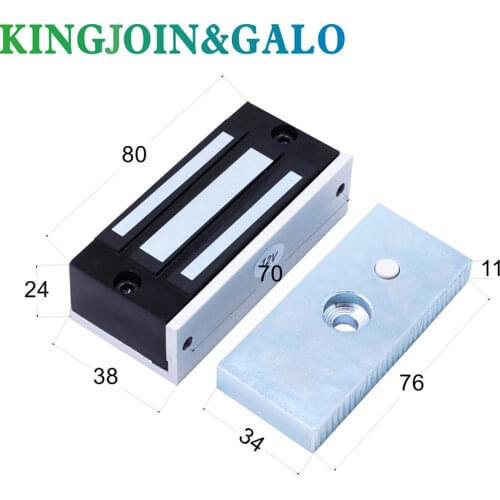Free shipping Mini single door electromagnetic lock magnetic lock 60Kg/100Lbs holding force for showcase cabinet door frameless
