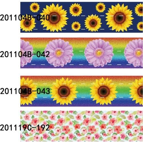 50 yards/lot) Wholesale listones 38MM Mexico flowers printed grosgrain ribbon