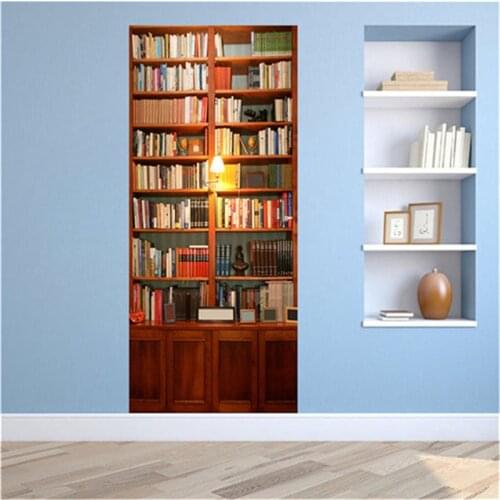 Custom Size PVC Door Sticker Self Adhesive Home Decor Poster 3D Fake Stairs For Living Room DIY Waterproof Wallpaper /77*200CM