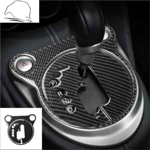 Car Carbon Fiber Sticker Gear shift panel Frame cover Stickers Trim For Nissan 370z z34 2009-2019 Vehicle Auto Accessories