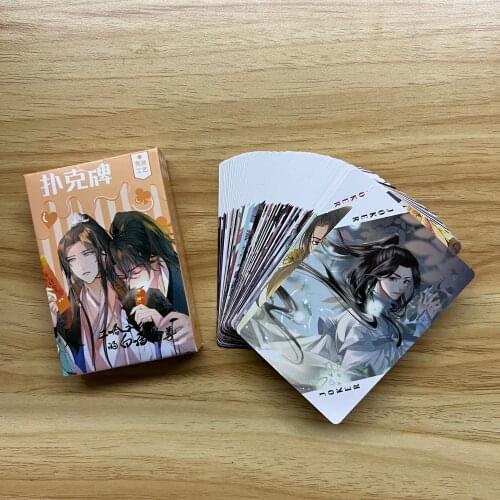 Anime The Husky And His White Cat Shizun Chu WanNing Mo Ran Cosplay Board Game Cards Hardcover Poker Toy Gift With Box