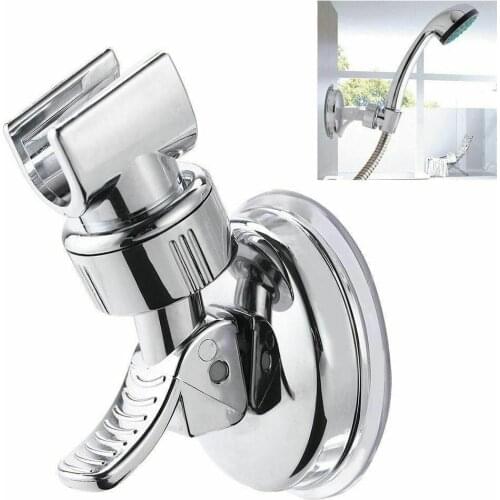 New 1pcs Adjustable Hand Shower Holder Suction Cup Holder Full Plating Shower Rail Head Holder Bathroom Bracket Shower Bracket