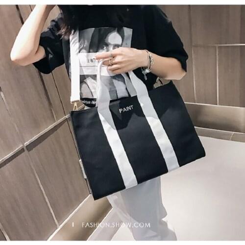 Portable canvas bag Korean version of the simple fashion shoulder Messenger bag