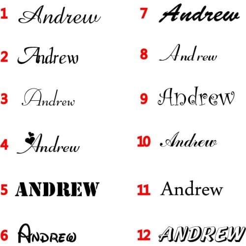 Personalized Kids Name Wall Sticker Creative 12 Font Design Vinyl Decor For Kids Room Nursery Bedroom Decoration Decal Mural