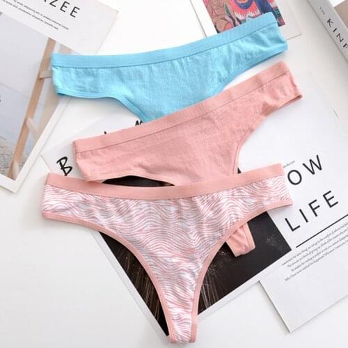 Low Waist Cotton Sexy Underwear For Women Comfortable Large Sexy Lingerie Seamless Transparent Panties Solid Color Girls Thongs