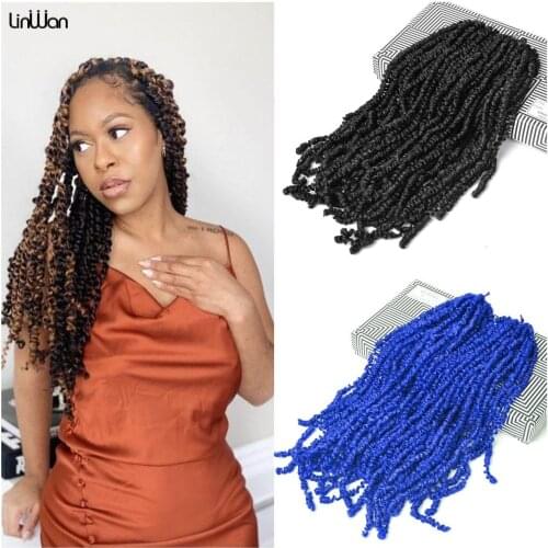 Synthetic Spring Twist Hair Extensions Crochet Braids Afro Kinky Curly Hair For African Braided Hair 100g Bomb Twist Hook Braids