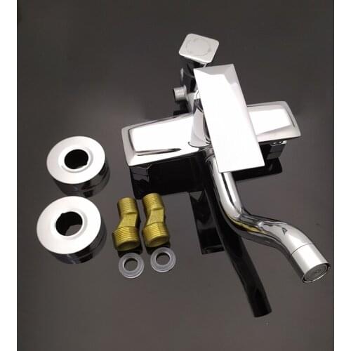 Shower Faucet 3 Functions Bathroom Bathtub Mixing Valve Faucet Wall Mounted Bath Shower Faucet Water Control Valve Cold Hot Tap