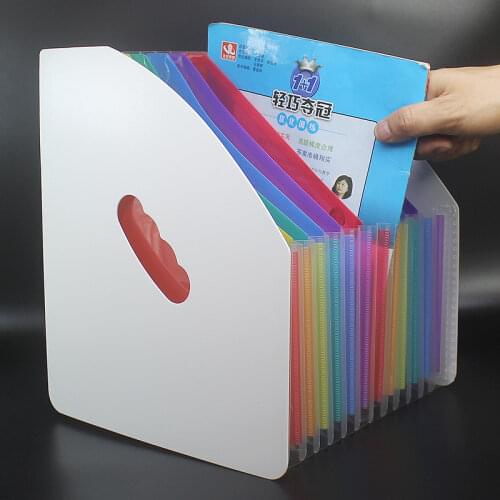 Erectable expanding wallet Rainbow Folder Document Manager Folder Assistance Office 12-Grid Pack File folder A4
