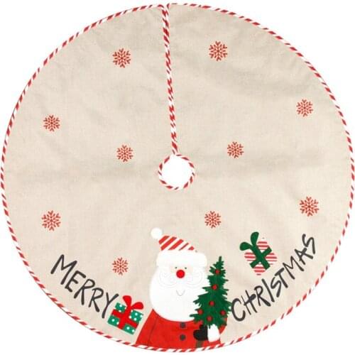 Christmas Tree Skirt - 42 Inches Snowflake Tree Skirt Xmas Tree Carpet For Christmas Decorations Indoor Outdoor