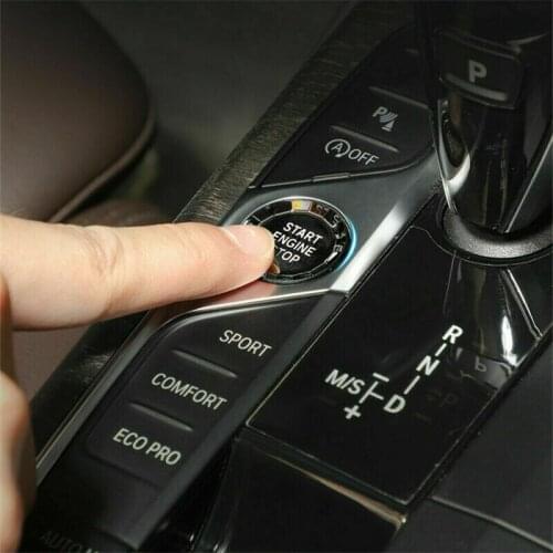 1pc Car Crystal Motor Start Stop Button Cover Interior Decoration Accessories For BMW 3