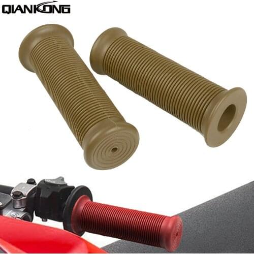 2Pcs Motorcycle 7/8" Rubber Handlebar Hand Grips Bar End Non-slip Girds Motocross Handle Bar Moto Accessories