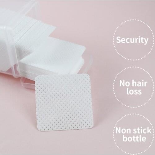 200pcs Eyelash Glue Remover Cotton Wipes UV Gel Nail Tips Polish Remover Cleaner Lint-Free Paper Pad eyelash make up Tools