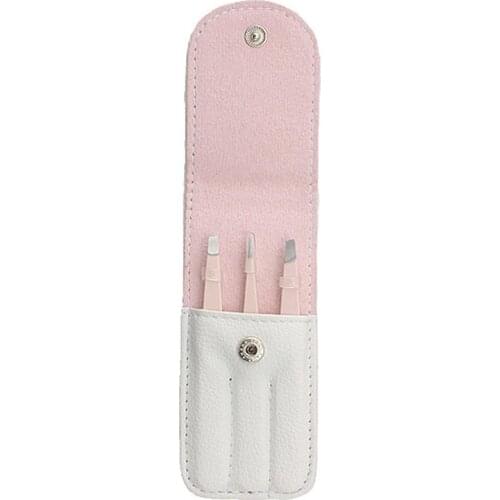 3Pcs Stainless Steel Point Slant Flat Eyebrow Tweezers Hair Removal Clips Set Eye Brow Clips Eyelash Extension Tweezers