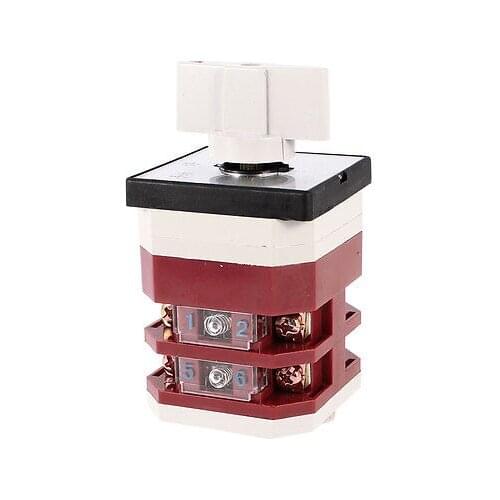 500V 16A 2 Pole 3 Positions Rotary Cam Universal Changeover Switch
