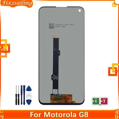 6.4" LCD Display For Motorola Moto G8 XT2045-1 XT2045-2 XT2045-5 Touch Screen Digitizer Assembly Replacement Parts 100% Tested
