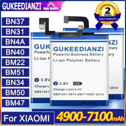 Battery For Xiaomi Mi Redmi Note Mix 2 3 3S 3X 4 4X 4A 4C 5 5A 5S 5X M5 6 6A 7 8 Pro Plus batteries BN43 BN37 BM3B BM49 BM50