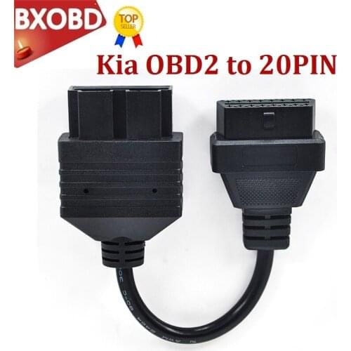 OBDll 20pin To OBD2 16pin for KIA 20pin OBD2 Car Connector Diagnostic Cable Car Diagnostic Adapter 20 Pin 10PCS/LOT