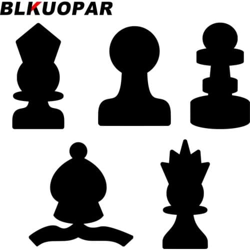 BLKUOPAR for Chess Figure Bishop Car Stickers Sunscreen Vinyl Decals Fashionable Windows Luggage Vehicle Decor Car Goods
